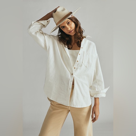Pilcro Tops - Pilcro Oxford Tunic Button down Shirt